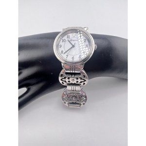 Brighton Monarch Women's Watch Silver Plated Round Face New Battery